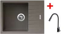 Sinks PERFECTO 650 Truffle + ELASTA S černá matná 